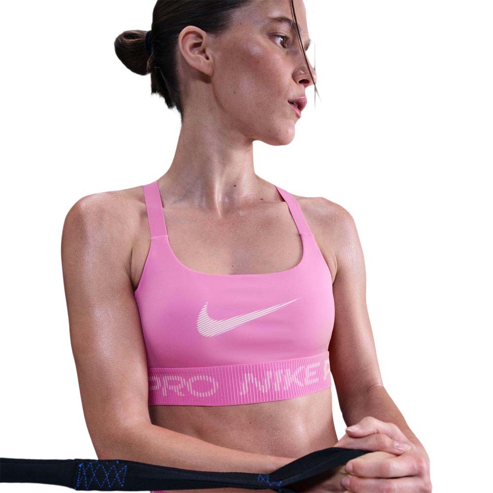 Nike Pro Reggiseno Sportivo Team Rosa Donna