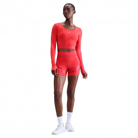 Nike Pro Sculpt Shorts Sportivi Rosso Donna