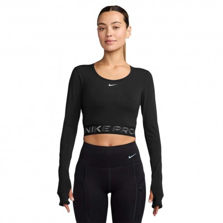Nike Pro Maglia Palestra Sculpt Nero Donna