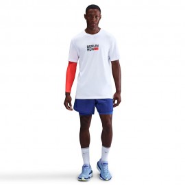 Nike T-Shirt Running City Marathon Dri-Fit Bianco Bright Crimson Uomo