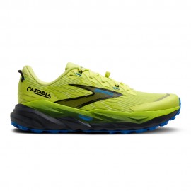 Brooks Cascadia 19 Lime Nero Blu - Scarpe Trail Running Uomo