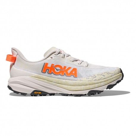 Hoka Speedgoat 6 Bianco Neon Tangerine - Scarpe Trail Running Uomo