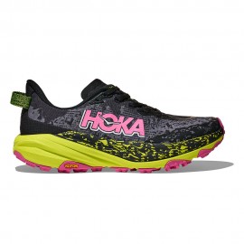 Hoka Speedgoat 6 Nero Giallo Citrus Rosa - Scarpe Trail Running Donna