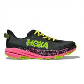 Hoka Speedgoat 6 Nero Giallo Citrus Rosa - Scarpe Trail Running Uomo