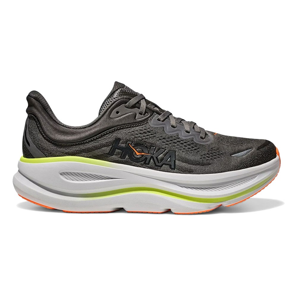 Hoka Bondi 9 Asphalt Grigio Gravel - Scarpe Running Uomo