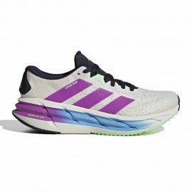 ADIDAS Adistar 4 Core Bianco Purple Burst Lime Burst - Scarpe Running Uomo