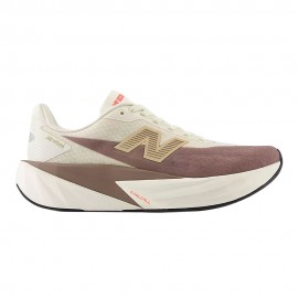 New Balance Fuelcell Rebel V5 Bianco Marrone - Scarpe Running Donna
