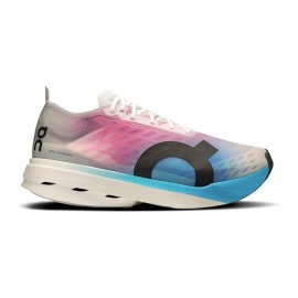 On Cloudboom Strike Bianco Rosa Blu - Scarpe Running Uomo