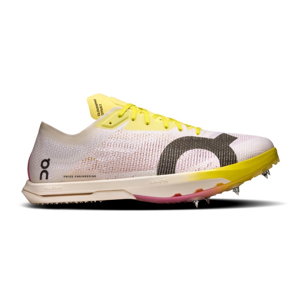 On Cloudspike Citius 2 Bianco Raspberry - Scarpe Running Uomo