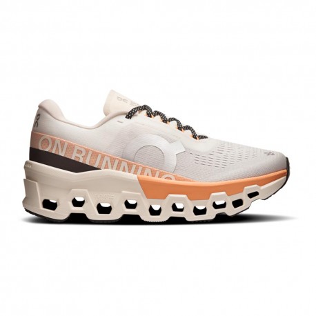 On Cloudmonster 2 Ivory Tangerine - Scarpe Running Donna