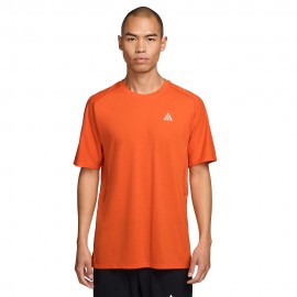 Nike Acg Solar Chase T-Shirt Trail Running Arancio Bianco Uomo