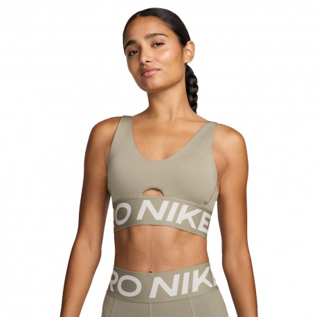 Nike Pro Reggiseno Sportivo Indy Plunge Beige
