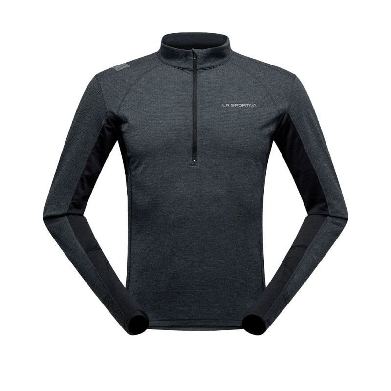 La Sportiva Maglia Trail Running Ml Swift Nero Cloud Uomo