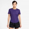 Nike T-Shirt Running Tempo Court Purple Argento Donna