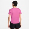 Nike T-Shirt Running Tempo Ful Rosa Argento Donna