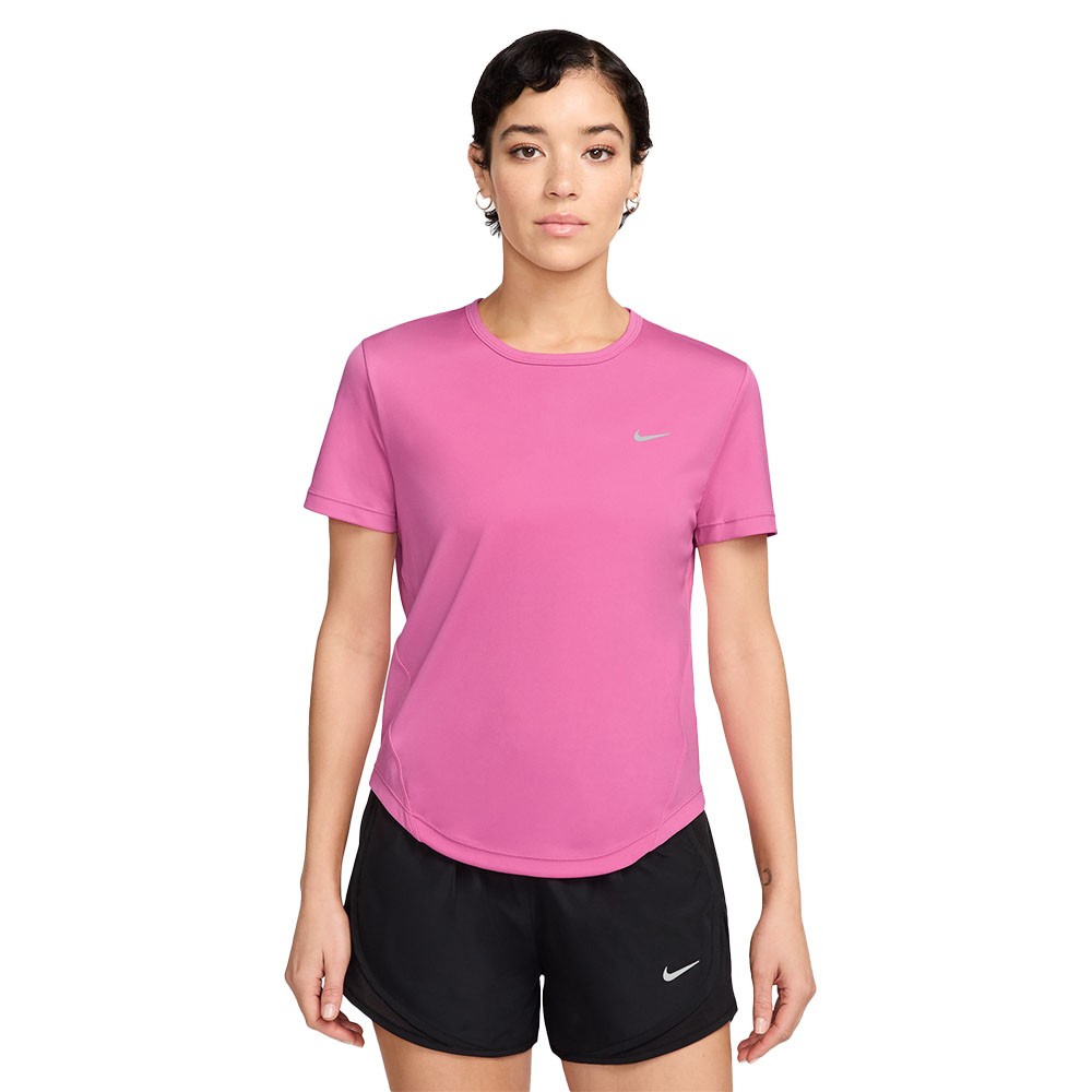 Nike T-Shirt Running Tempo Ful Rosa Argento Donna