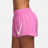 Nike Pantaloncini Running One Swoosh Ful Rosa Bianco Donna