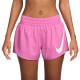 Nike Pantaloncini Running One Swoosh Ful Rosa Bianco Donna