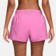 Nike Pantaloncini Running One Swoosh Ful Rosa Bianco Donna