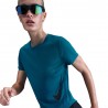 Nike T-Shirt Running Tempo Swoosh Run Verde Abyss Nero Donna