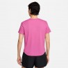 Nike T-Shirt Running Tempo Swoosh Run Ful Rosa Bianco Donna