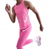 Nike Canotta Running Tempo Swoosh Run Ful Rosa Bianco Donna