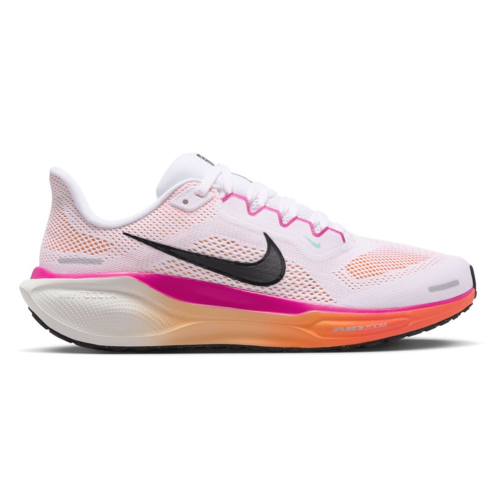 Nike Pegasus 41 Bianco Nero-Fire Rosa - Scarpe Running Donna