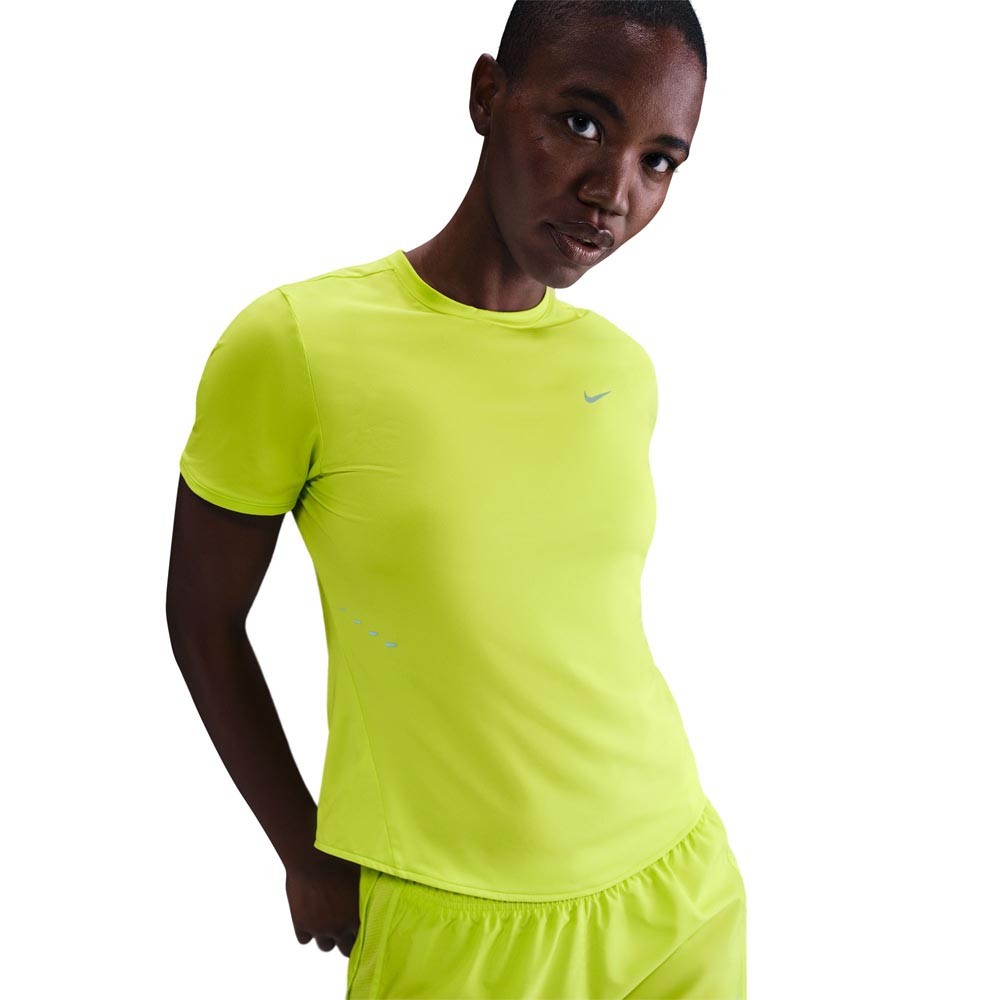 Nike Swift Maglia Running Dri-Fit Cyber Volt Reflective Argento Donna