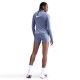 Nike Tempo Swoosh Maglia Running Hbr World Indigo Argento Donna