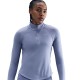 Nike Tempo Swoosh Maglia Running Hbr World Indigo Argento Donna