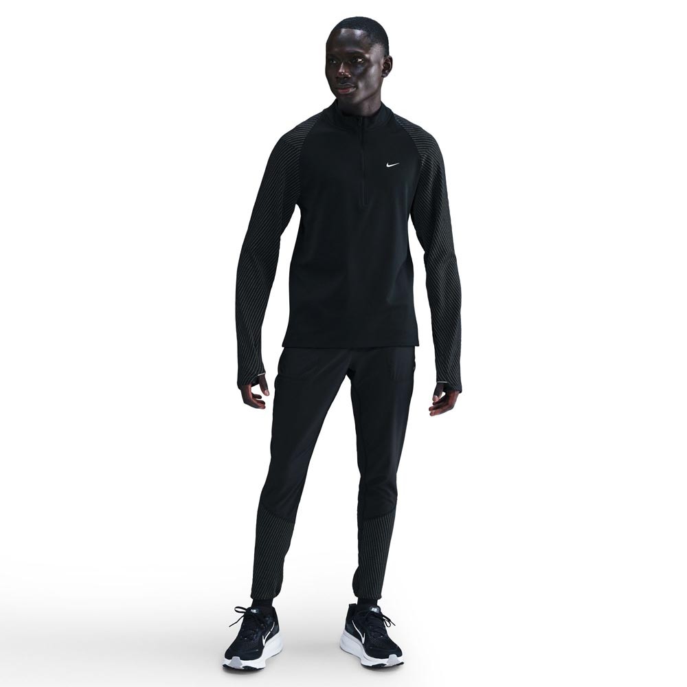 Nike Nike Maglia Running Reflect Nero Reflect Argento Uomo