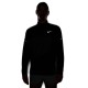 Nike Stride Maglia Running Felpa Running Nero Reflective Argento Uomo