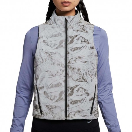 Nike Swift Gilet Running Reflect Vast Grigio Nero Donna