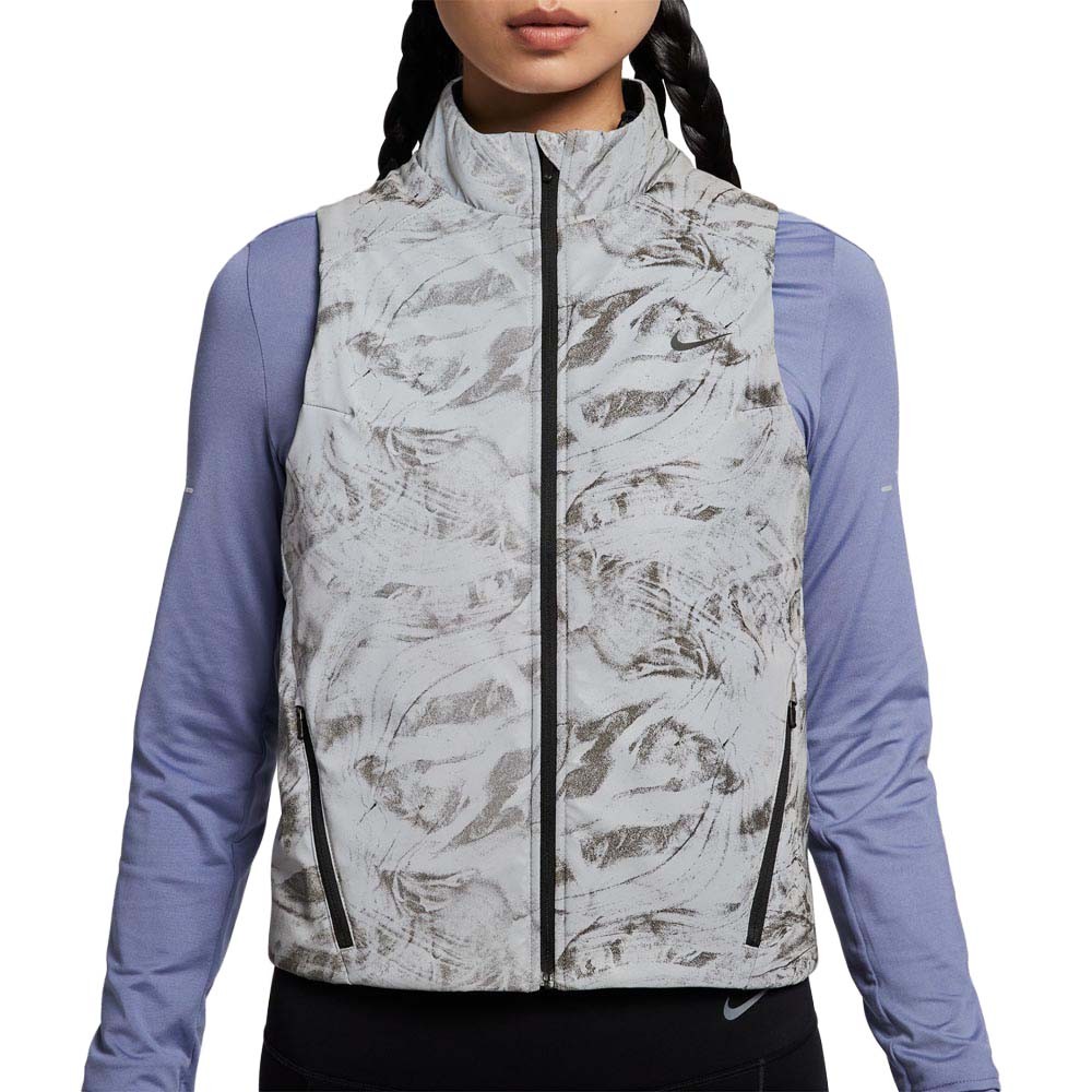 Nike Swift Gilet Running Reflect Vast Grigio Nero Donna