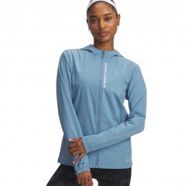 Under Armour Giacca Running Outrun The Storm Blue Smoke Donna