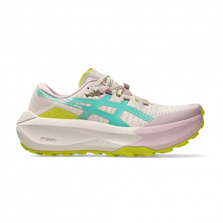 Asics Trabuco Max 5 Mineral Beige Aurora Verde - Scarpe Trail Running Donna