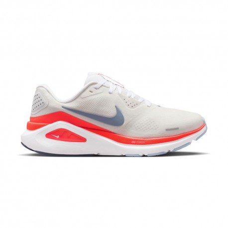 Nike Structure 26 Bianco Ashen Slate-Hot Lava - Scarpe Running Donna