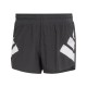 ADIDAS Pantaloncini Running Split Road To Records Nero Bianco Uomo