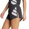 ADIDAS Pantaloncini Running Split Road To Records Nero Bianco Donna