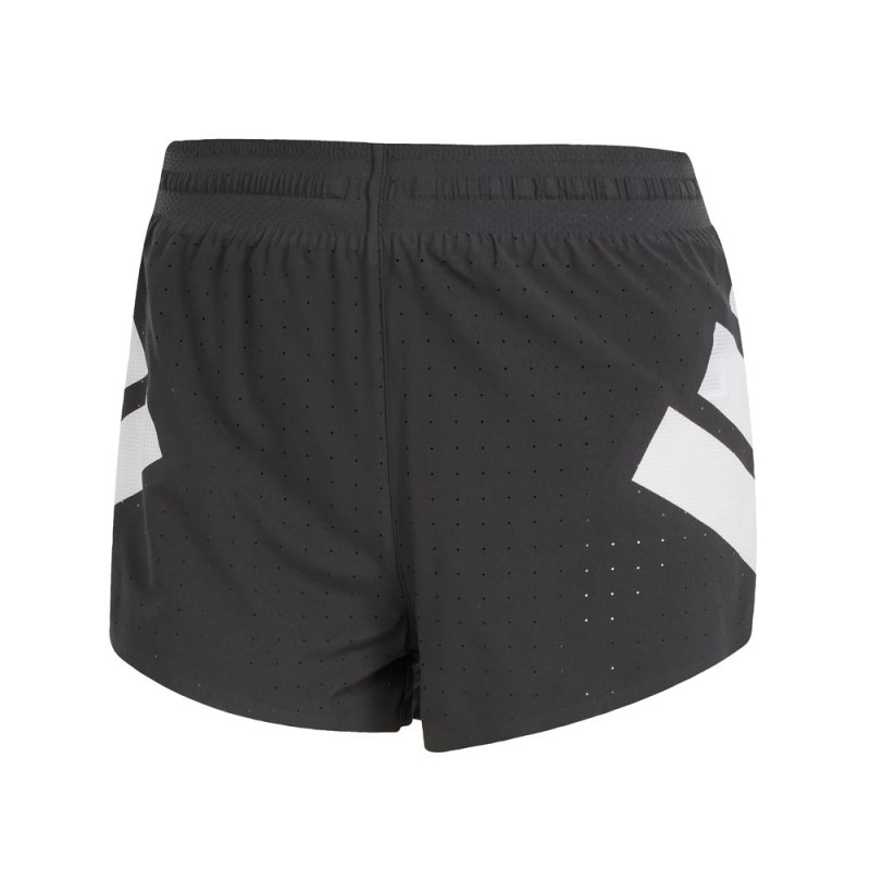 ADIDAS Pantaloncini Running Split Road To Records Nero Bianco Donna