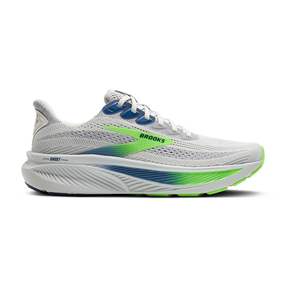 Brooks Ghost 17 Oyster Beacon Blue Gecko - Scarpe Running Uomo