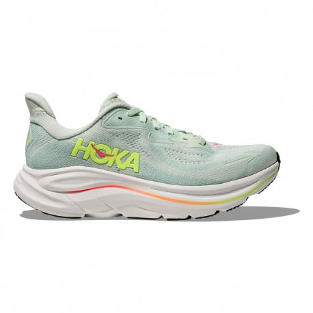 Hoka Clifton 10 Sea Glass Neon Flame - Scarpe Running Donna