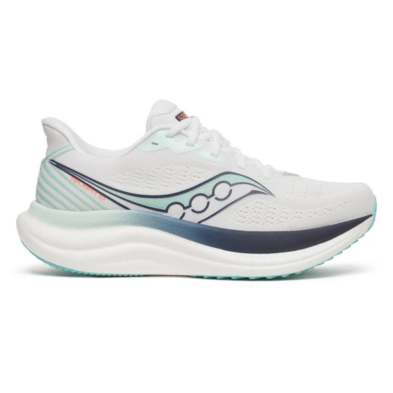 Saucony Triumph 23 Bianco Navy - Scarpe Running Donna