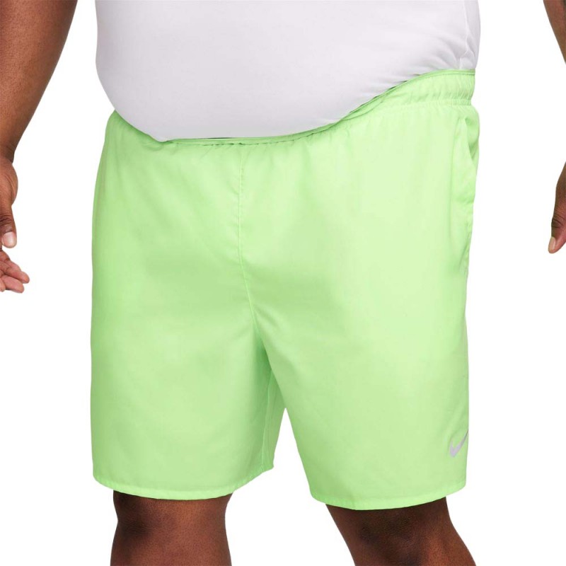Nike Pantaloncini Running Df Challenger 7" Lime Blast Argento Uomo