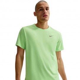 Nike T-Shirt Running Df Miler Verde Argento Uomo