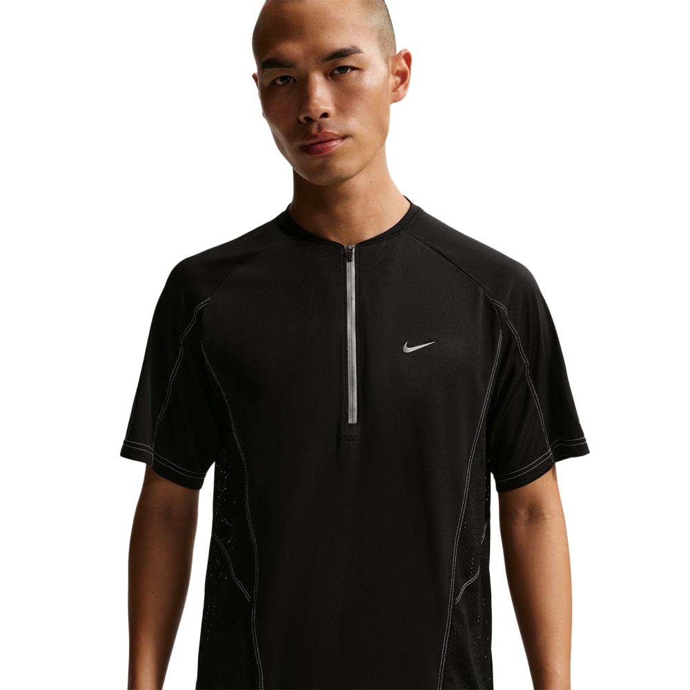 Nike T-Shirt Running Retro Track Nero Argento Uomo