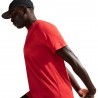 Nike T-Shirt Running Stride Lt Crimson Argento Uomo