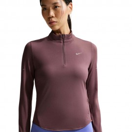 Nike Maglia Running Felpa Running Bordeaux Argento Donna