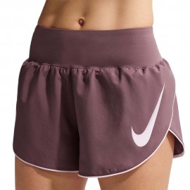 Nike Pantaloncini Running Tempo Swoosh Tattoo Argento Donna