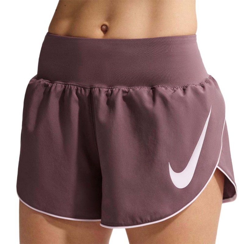 Nike Pantaloncini Running Tempo Swoosh Tattoo Argento Donna